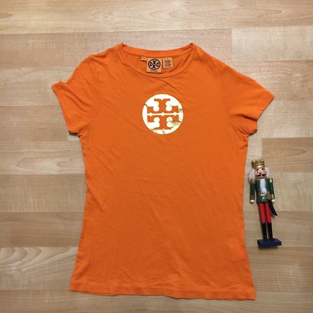 Orange Tory Burch T-shirt